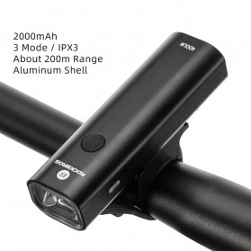 Rockbros Lampu Sepeda USB Rechargeable 2000mAh 400 Lumens - YQ-QD400 - Black