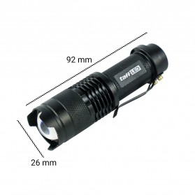 TaffLED Senter LED 2000 Lumens Waterproof Pocketman P1 - Black - 7