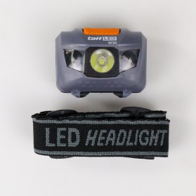 TaffLED Headlamp Flashlight Waterproof White and Red Light LED - W30 - Gray - 8