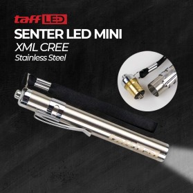 TaffLED Senter LED Mini XML Cree - Mini 865 - Silver