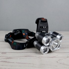 TaffLED Headlamp Cree XM-L 1T6+4XPE 1600 Lumens - LDL5T - Black - 2