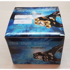 TaffLED Headlamp Cree XM-L 1T6+4XPE 1600 Lumens - LDL5T - Black - 14