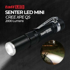 TaffLED Senter LED Mini Cree XPE Q5 2000 Lumens - Mini 864 - Black