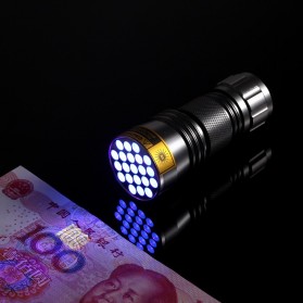 AloneFire Senter LED Mini Ultraviolet 400nm - Silver - 5