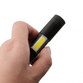TaffLED Senter LED XPE + COB Outdoor Flashlight 800 Lumens - C02 - Black - 3