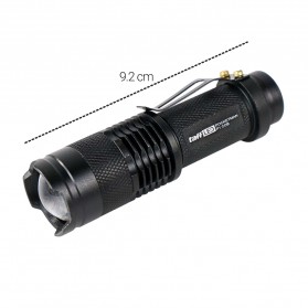 TaffLED Senter LED 3800 Lumens Waterproof Pocketman COB Zoomable - P1 - Black - 10