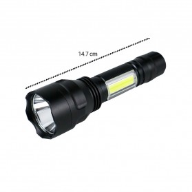 TaffLED Senter LED Torch Multifungsi Cree XM-L T6 + COB 3800 Lumens - C8 - Black - 7