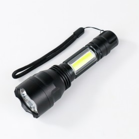 TaffLED Senter LED Torch Multifungsi Cree XM-L T6 + COB 3800 Lumens - C8 - Black - 8