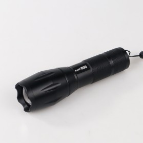TaffLED Paket Senter LED Tactical Flashlight Cree XM-P50 8000 Lumens + Baterai 18650 + Charger - E17 - Black - 2