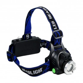 TaffLED Senter Headlamp 1 LED Cree XM-L T6 3000 Lumens - AHT404 - Black