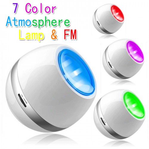 led speaker portable living colors with fm radio white led speaker portable living colors with fm radio white