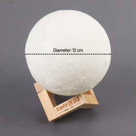 TaffLED Lampu Tidur 3D Printed Moon Night Light Table Lamp 12 cm - ROX-05 - 9
