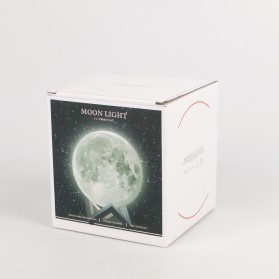TaffLED Lampu Tidur 3D Printed Moon Night Light Table Lamp 12 cm - ROX-05 - 11
