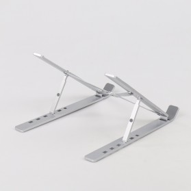 NUOXI Laptop Stand Aluminium Foldable Adjustable 6 Height - N3 - Silver - 2