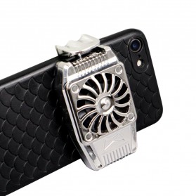 TaffGO Smartphone Cooling Fan Kipas Pendingin Radiator Heat Sink - H-15 - Silver