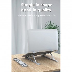 FGH Laptop Stand Aluminium Foldable Adjustable 11-17 Inch - P11 - Deep Gray - 2