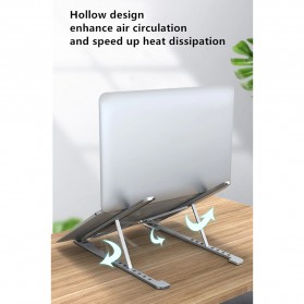 FGH Laptop Stand Aluminium Foldable Adjustable 11-17 Inch - P11 - Deep Gray - 6