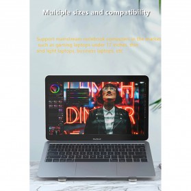 FGH Laptop Stand Aluminium Foldable Adjustable 11-17 Inch - P11 - Deep Gray - 9