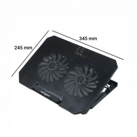 Taffware Cooling Pad Laptop 2 Fan Adjustable Speed - Q100 - Black - 9