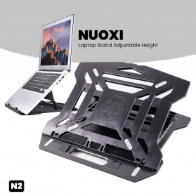 NUOXI Laptop Stand Adjustable Height Smartphone Holder - N2 - Black
