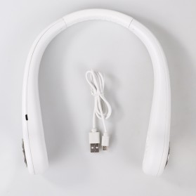SOMEG Kipas Angin Leher Portable Sports Leafless Neck Fan USB - M8 - White - 7