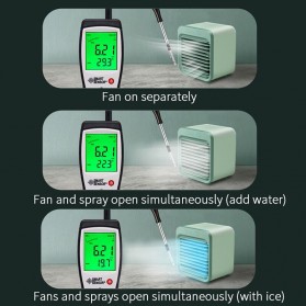 JENNIOEM Kipas Cooler Pendingin Ruangan Mini Air Conditioner AC Arctic - SL08 - Green - 8
