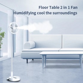 HAEGER Kipas Angin Meja Portable Humidifying Retractable Table Fan - HA9 - White - 5