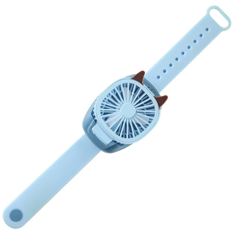 HUANJI Kipas Angin Jam Tangan Portable Fan S40 Blue