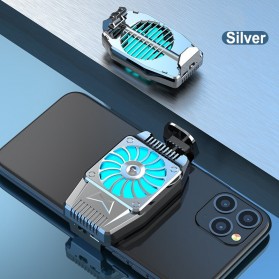 Lamorniea Smartphone Cooling Fan Kipas Pendingin Radiator Heat Sink Rechargeable - H-15 - Silver