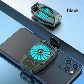 Lamorniea Smartphone Cooling Fan Kipas Pendingin Radiator Heat Sink Rechargeable - H-15 - Black