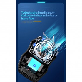 Lamorniea Smartphone Cooling Fan Kipas Pendingin Radiator Heat Sink Rechargeable - GT05 - Black - 7