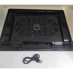 NAJU Notebook Cooler Pad Laptop Ultra Thin Radiator Cooling Base - N151 - Black - 8
