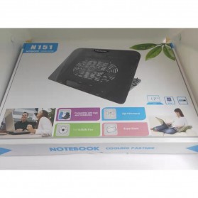 NAJU Notebook Cooler Pad Laptop Ultra Thin Radiator Cooling Base - N151 - Black - 10