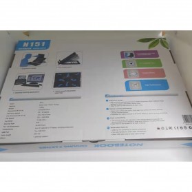 NAJU Notebook Cooler Pad Laptop Ultra Thin Radiator Cooling Base - N151 - Black - 11