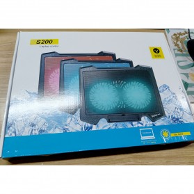 NAJU Notebook Cooler Pad Laptop Ultra Thin Radiator Cooling Base - S200 - Black - 6