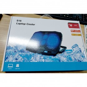 NAJU Notebook Cooler Pad Laptop Ultra Thin Radiator Cooling Base - S18 - Black - 8
