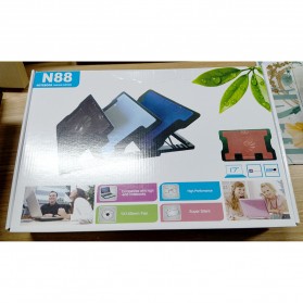 NAJU Notebook Cooler Pad Laptop Ultra Thin Radiator Cooling Base - N88 - Black - 7
