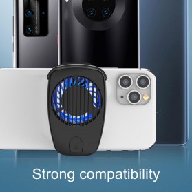 Bluewow Smartphone Cooling Fan Kipas Pendingin Radiator Heat Sink Battery Version - TH10 - Black - 7