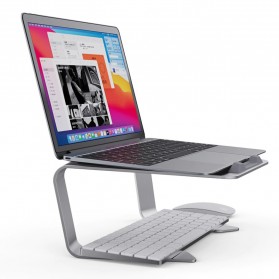 JieYou Ergonomic Laptop Stand Holder Aluminium - P49 - Silver - 1