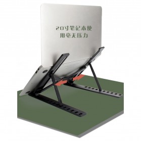NUOXI Laptop Stand Riser Foldable Adjustable 10 Speed - N3 - Black - 2