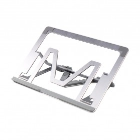 MT Laptop Stand Aluminium Foldable Adjustable Non-Slip - OTM91 - Silver