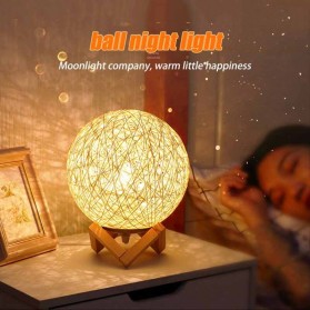 Ahomeone Lampu Tidur Bola Sepak Takraw Night Light Lamp Warm White 15CM - OU13 - Warm White