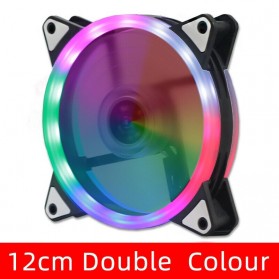 JI JIA Computer Case Fan Luminous LED RGB Cooling 12 CM - RF120 - Multi-Color
