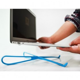 V-tie Holder Stand Laptop Portable Bahan Plastik - Black - 4