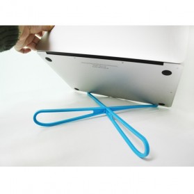 V-tie Holder Stand Laptop Portable Bahan Plastik - Black - 5