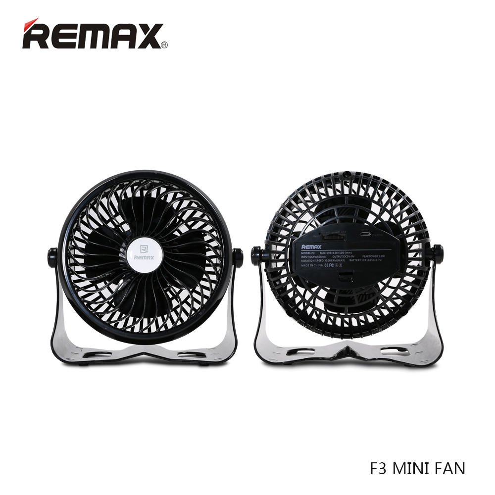 ... Remax Rechargeable USB Mini Fan - F3 - Black - 1 ...