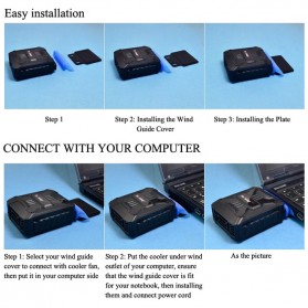 Taffware Universal Laptop Vacuum Cooler - V6 - Black - 15