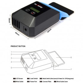 Yuosong Universal Laptop LCD Intelligent Vacuum Cooler - V5 - Black - 7