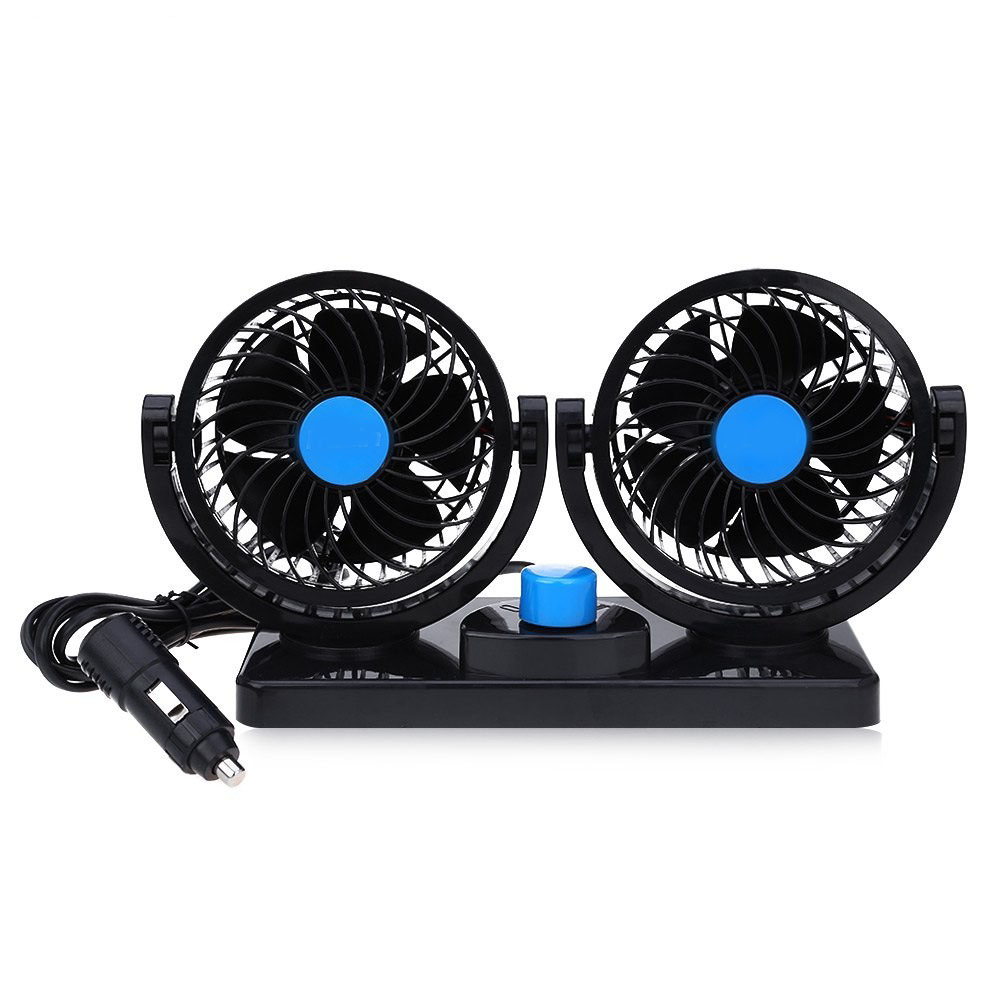 Kipas Mobil Dual Head 360 Degree Mini Electric Car Fan Kipas Mobil Dual Head 360 Degree Mini Electric Car Fan