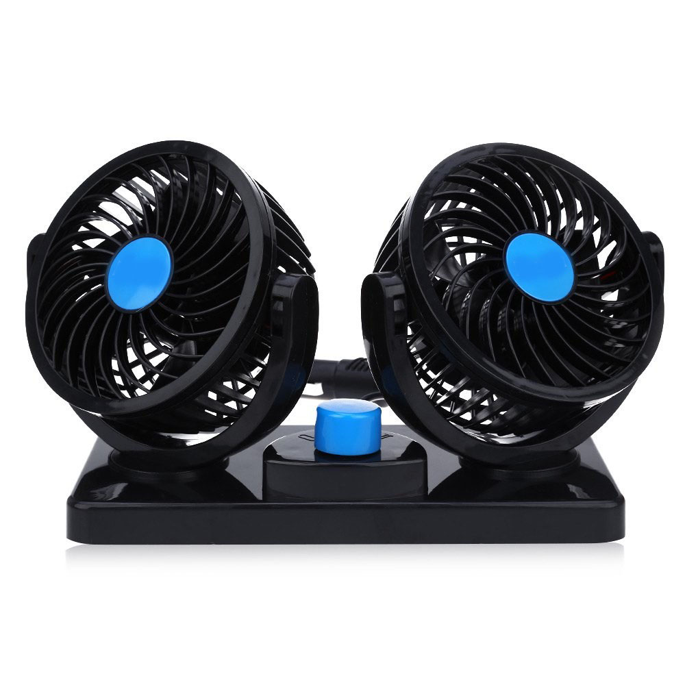 Kipas Mobil Dual Head 360 Degree Mini Electric Car Fan Kipas Mobil Dual Head 360 Degree Mini Electric Car Fan